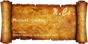 Muzsai Csaba névjegykártya
